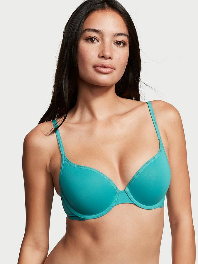 Бюстгальтер з пуш ап Victoria's Secret T-shirt Perfect Shape Push-Up Bra 75B Блакитний (20203917)