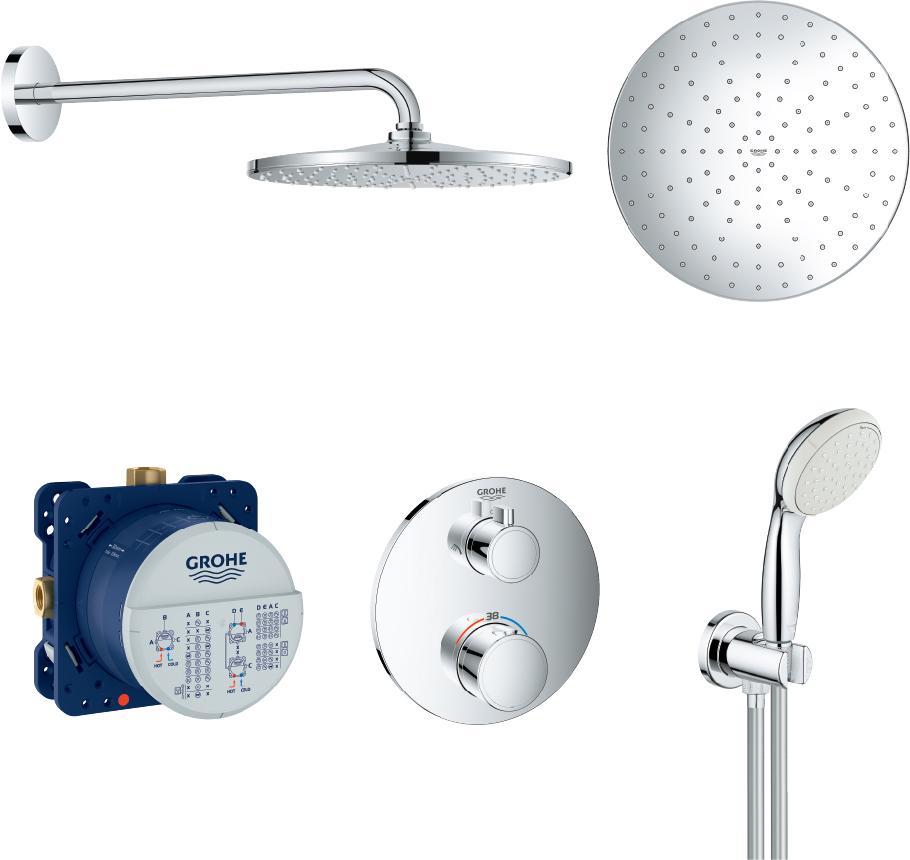 Душевая система скрытого типа Grohe Grohtherm SmartControl 26406SC0 Хром (113641) Душевая система скрытого типа Grohe Grohtherm SmartControl 26406SC0 Хром (113641)