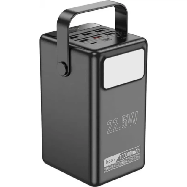 Повербанк Hoco DB03 100000 mAh 22,5W зі швидкою зарядкою та ліхтариком Чорний (PB240126) - фото 3