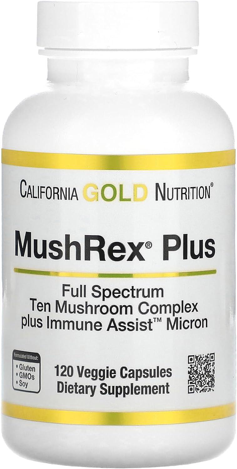 Комплекс лечебных грибов California Gold Nutrition MushRex Plus 120 Veg капсул