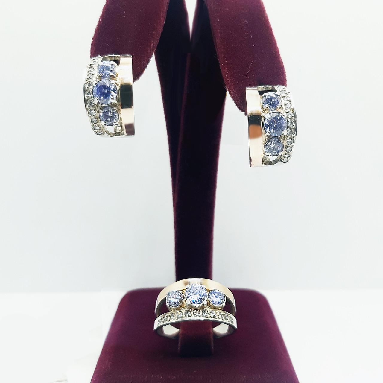 Гарнитур серебро чернение 875° р. 18,5 (544/544)