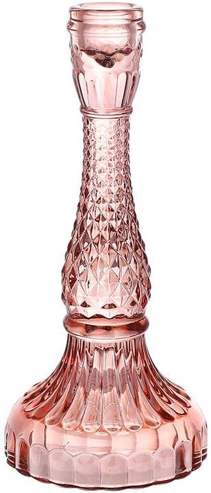 Подсвечник стеклянный Crystal Glass 11х22 см Розовый