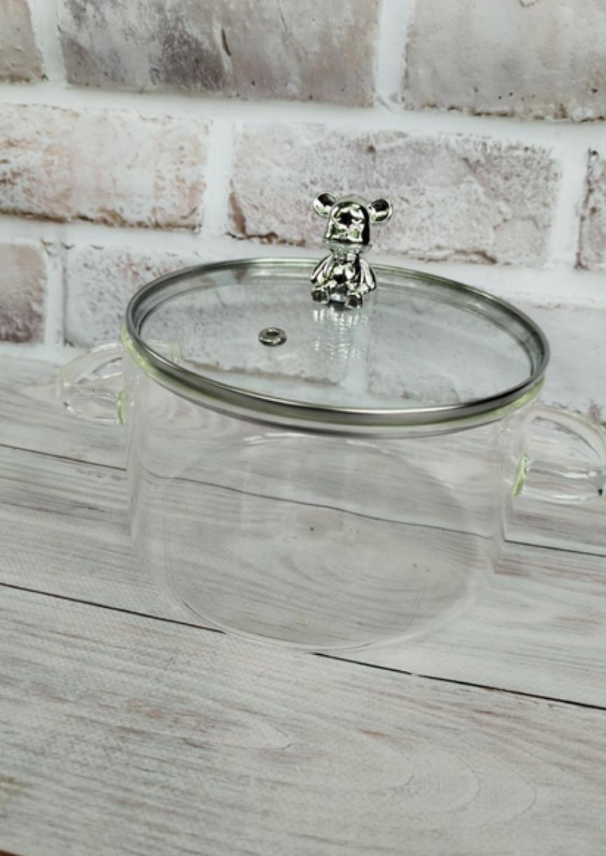 Каструля з кришкою Ведмедик скляна для плити 1,8 л (25562760) - фото 2 Каструля з кришкою Ведмедик скляна для плити 1,8 л (25562760) - фото 2