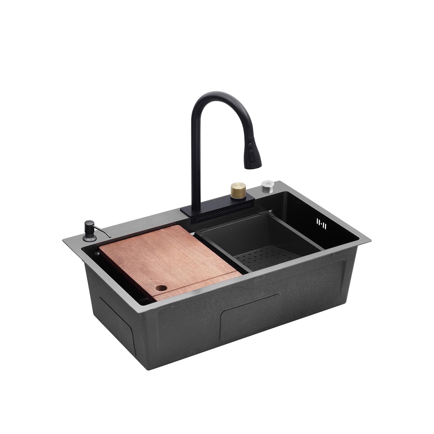 Мийка для кухні Kroner KRP Schwarze PVD 3/0,7 мм (SET7546HM)