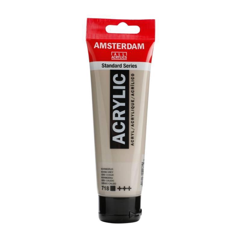 Акриловая краска Amsterdam Royal Talens 120 мл 718 Серый теплый (Az1-8712079268343)