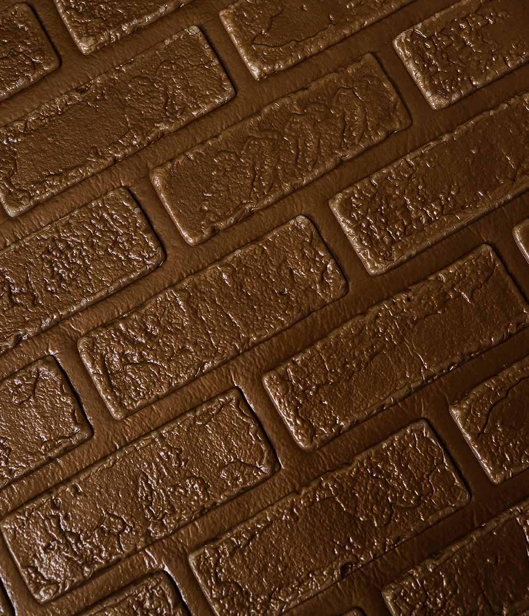3D-панель самоклейна декоративна Цегла деко 700x700x5 мм Коричневий (578) - фото 2