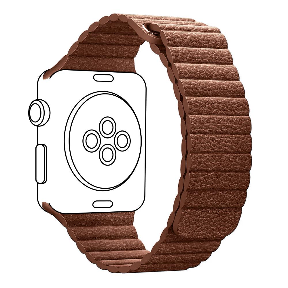 Ремінець для спортивних годинників Armorstandart Leather Loop для Apple Watch 42 мм /44 мм Saddle Brown (ARM57844)