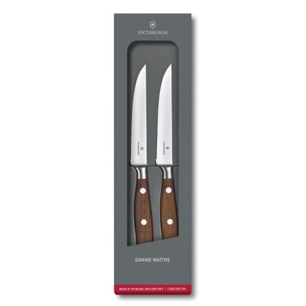 Набір ножів Victorinox Grand Maitre Wood Steak Set 2 шт. (7.7240.2W)