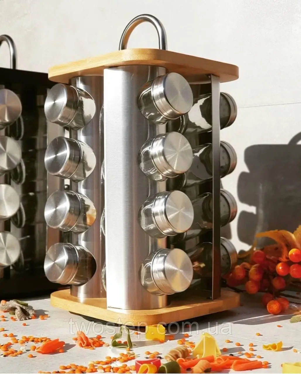 Набор для специй Edenberg из нержавеющей стали на подстаке 17 пр. Коричневый (EB-4030) - фото 2 Набор для специй Edenberg из нержавеющей стали на подстаке 17 пр. Коричневый (EB-4030) - фото 2