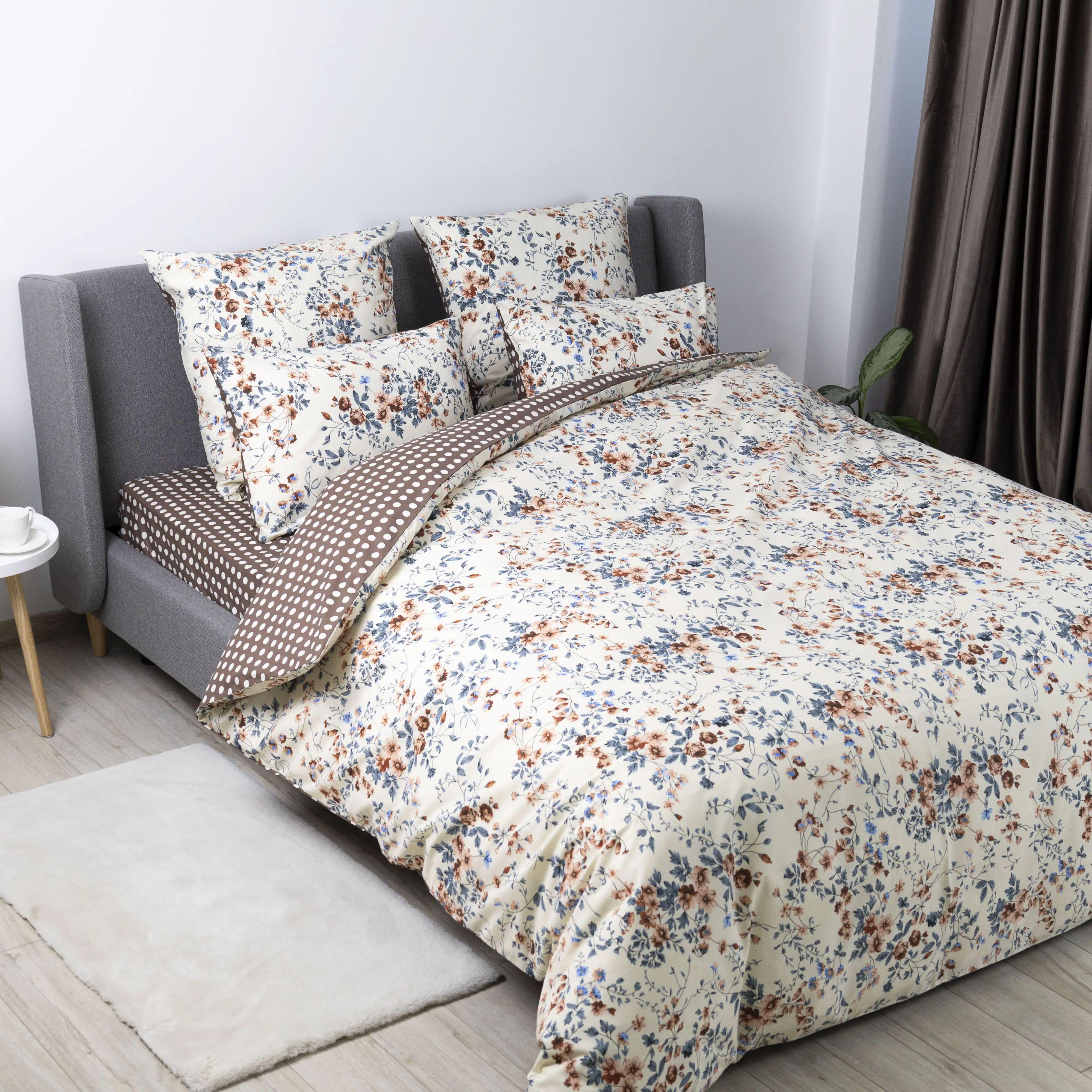 Комплект постільної білизни гіпоалергенний ТЕП Сієста 115 г/кв. м євро з наволочками 70x70 см Бежевий (12970200215)