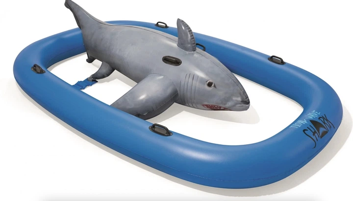 Надувная игрушка-наездник матрас акула Bestway Shark 41124 310х213 см