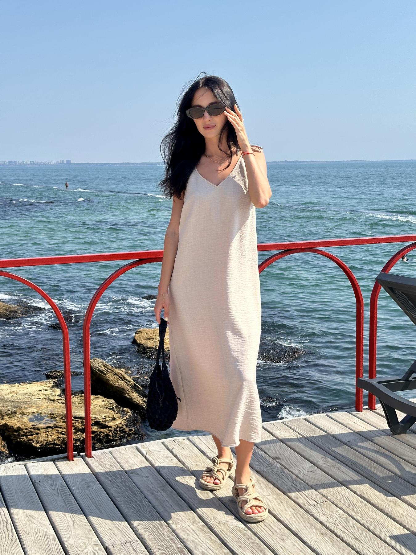 Сарафан женский COSY Sandy на завязках длинный M Песочный (VS02)