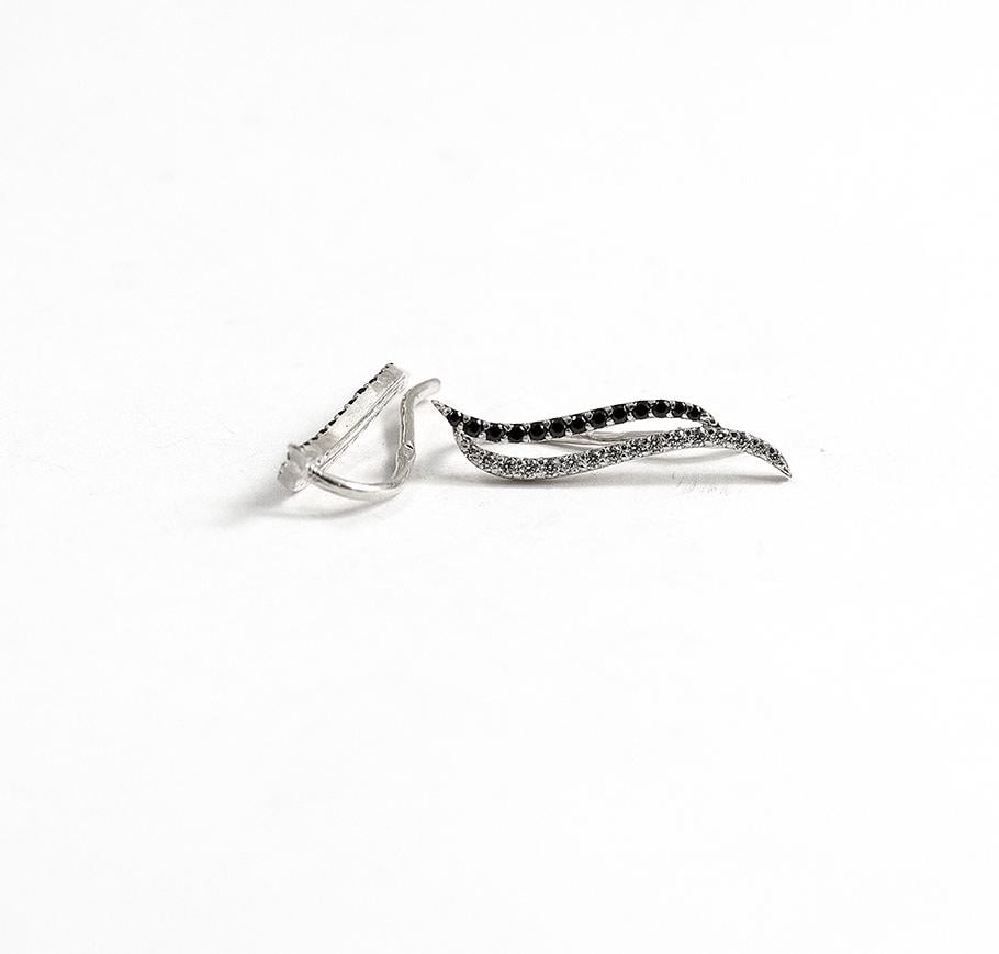 Серьги вдоль мочки уха Maxi Silver 8371 (88371)
