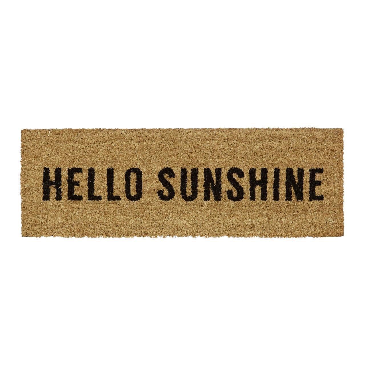 Коврик под дверь Hello Sunshine из кокосового волокна 75x25 см (19744512)