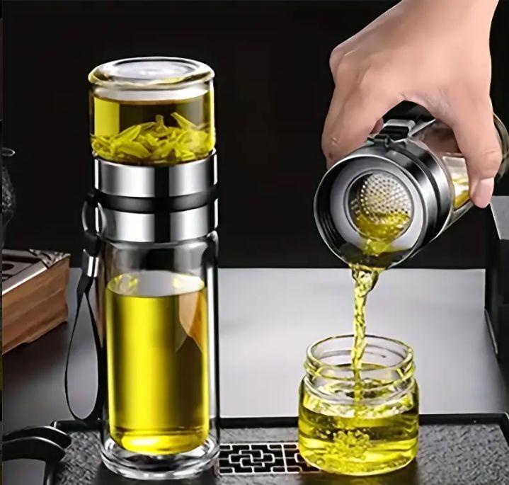 Термос-заварник для чаю з подвійною колбою скляний 500 мл (2731065079) - фото 5 Термос-заварник для чаю з подвійною колбою скляний 500 мл (2731065079) - фото 5