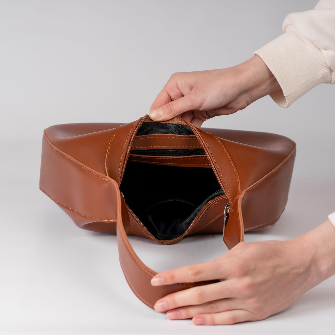 Сумка женская багет XENIA № 31-24 Рыжий - фото 3