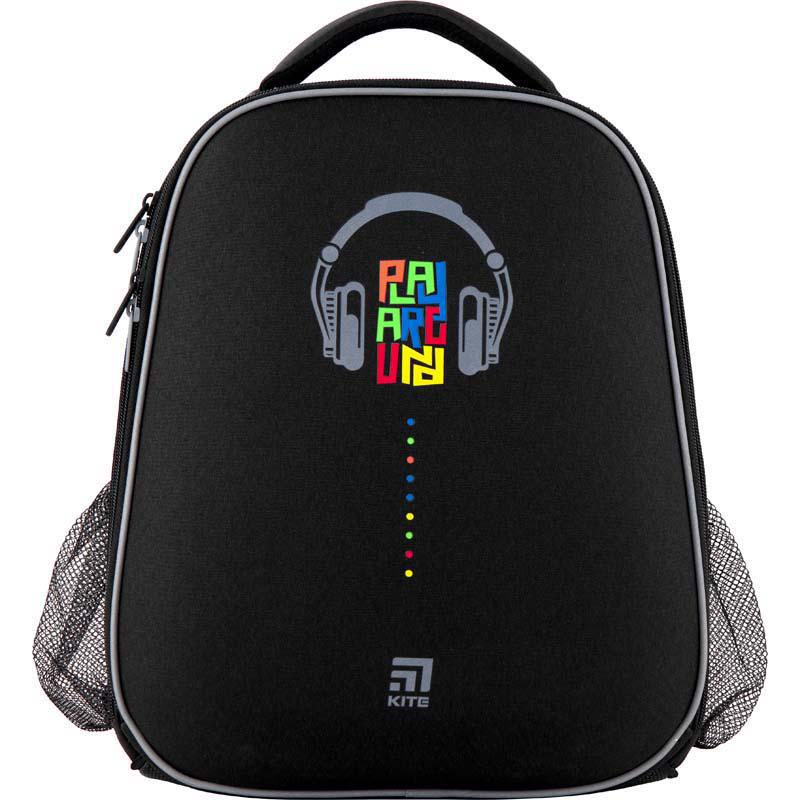 Рюкзак школьный каркасный KITE Playaround 38х29х16 см 16-25 л Черный (K20-531M-1)