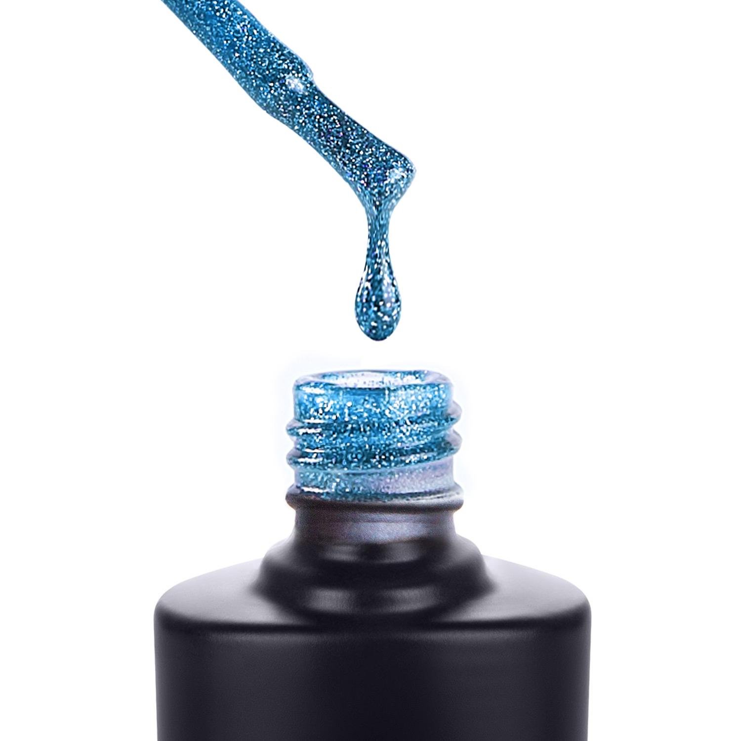 Гель-лак Reglance 165 Блакитний з блискітками 7,5 мл - фото 2 Гель-лак Reglance 165 Блакитний з блискітками 7,5 мл - фото 2