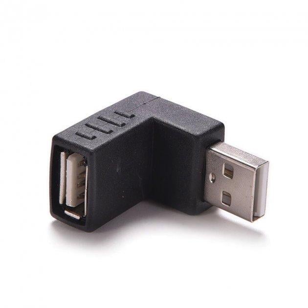 Переходник угловой SUNROZ USB 2,0 M/F (A48409)