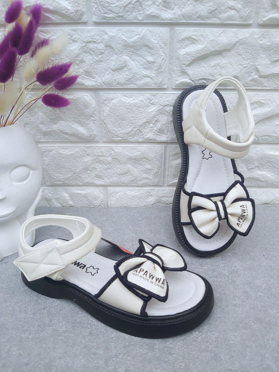 Босоножки для девочки Apawwa 1176 р. 37 23,3 см Молочный (1176)
