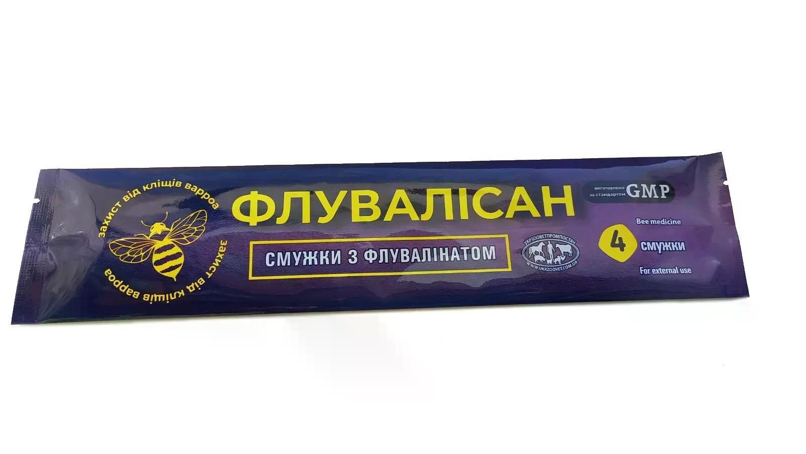 Флувалісан проти вароатозу бджіл 4 смужки