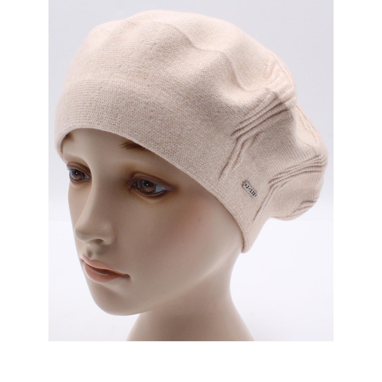 Берет жіночий вовняний Leks Магма one size Світло-бежевий