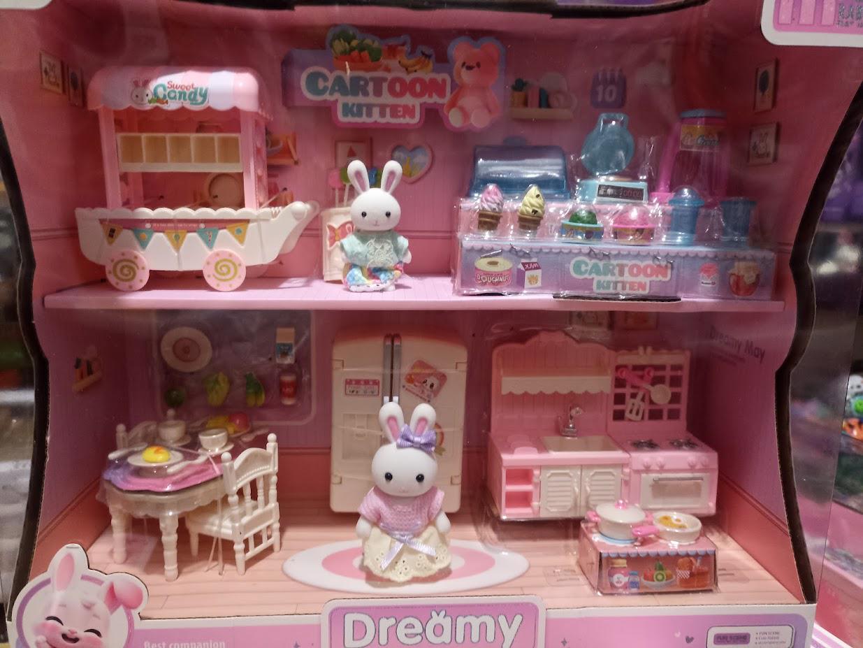 Игровой набор Семья флоксовых зайцев с мебелью (6626)