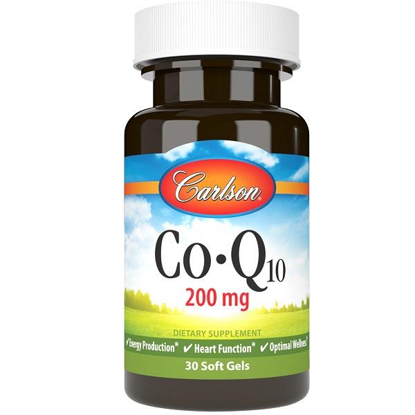 Коензим Carlson Labs CoQ10 200 мг 30 Soft Gels