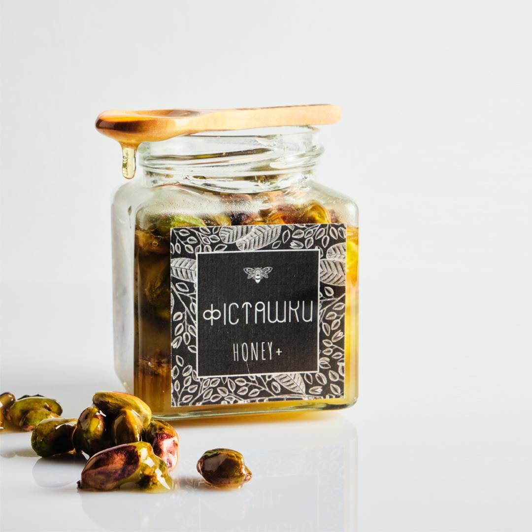 Мед натуральный с фисташками 320 г Мед натуральный с фисташками 320 г