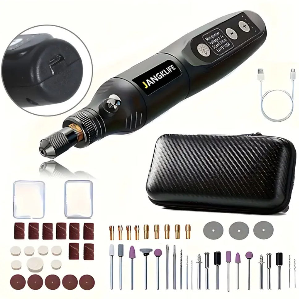 Міні-гравер бездротовий JANGKLIFE MA441 та 210 насадок - фото 2 Міні-гравер бездротовий JANGKLIFE MA441 та 210 насадок - фото 2