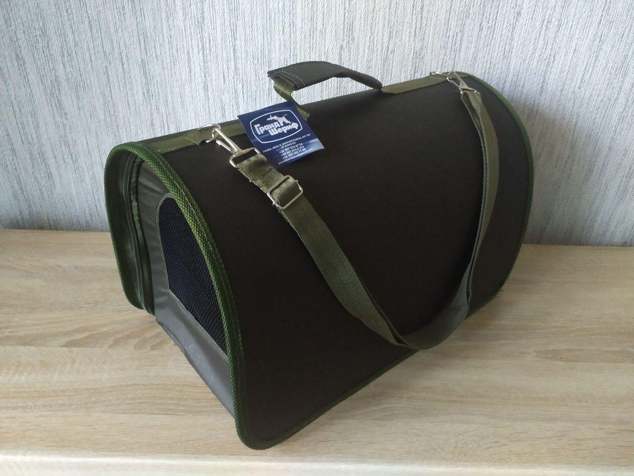 Сумка-переноска тунель р. 3 з матрациком 40,5х26х30,5 см Хакі - фото 2 Сумка-переноска тунель р. 3 з матрациком 40,5х26х30,5 см Хакі - фото 2