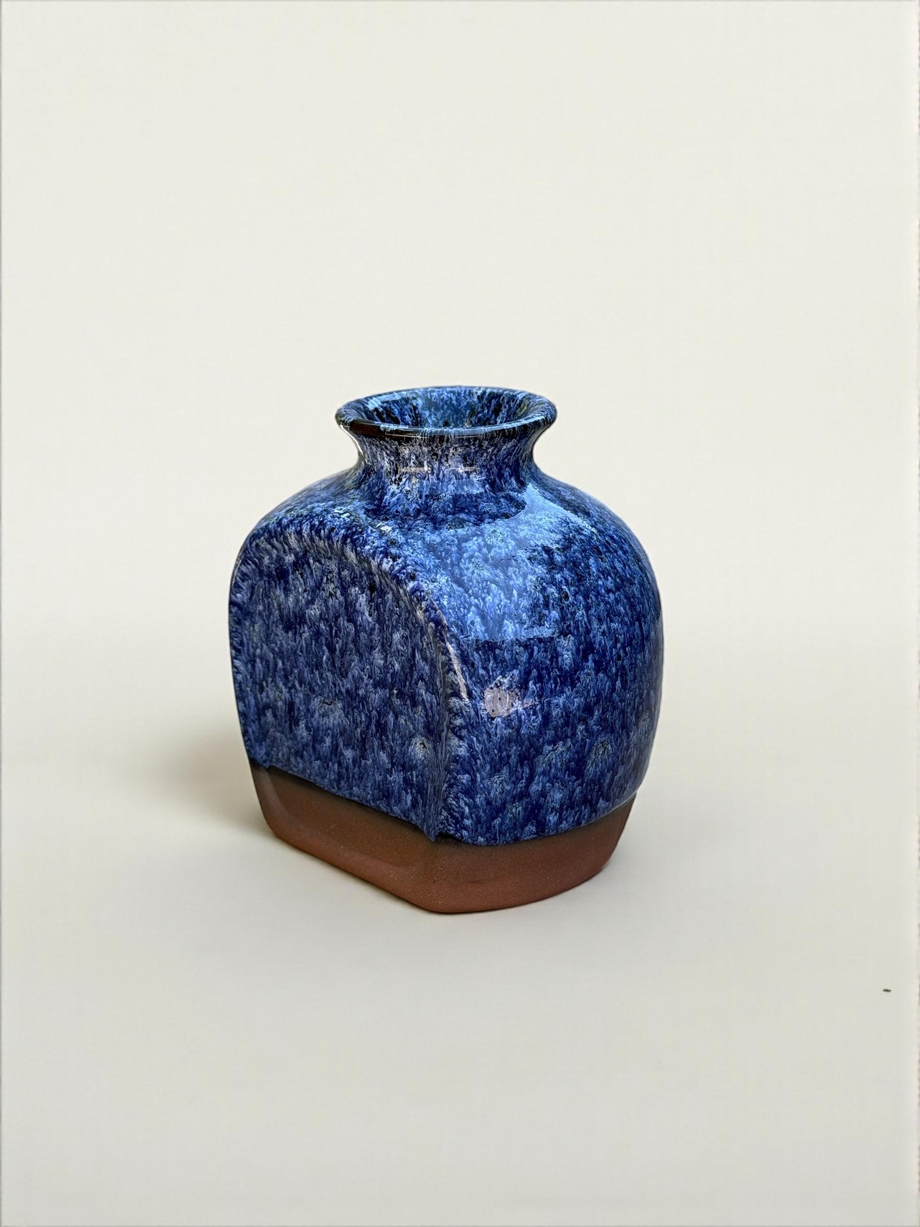 Ваза квадратная ручной работы 9,5 см Синий (28783970) - фото 4