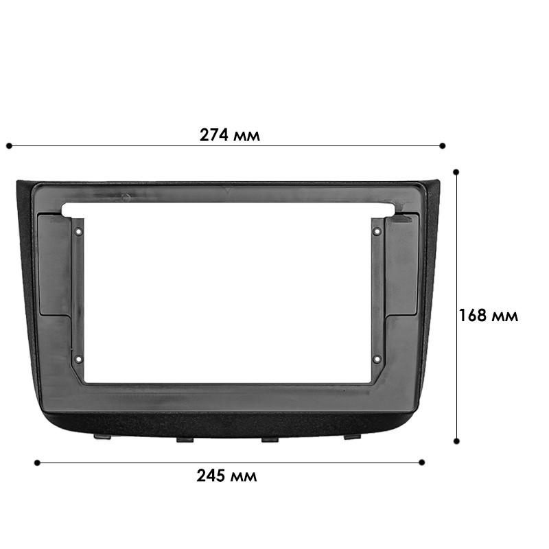 Переходная рамка 10.1" Lesko Mercedes Benz Vito (W639) 2003-2014 Viano (W639) 2003-2014 (7566) Black - фото 4