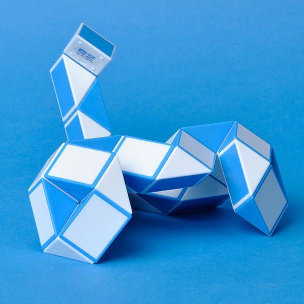 Головоломка змійка QiYi Rubik's Snake 72 елементи 126 см Blue (135559) - фото 8