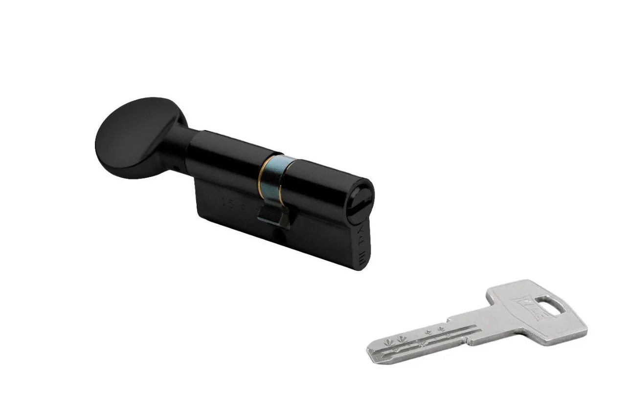 Серцевина Kale Kilit 164 BM/90 40/10/40 мм з баранчиком Чорний матовий (560200250) Серцевина Kale Kilit 164 BM/90 40/10/40 мм з баранчиком Чорний матовий (560200250)