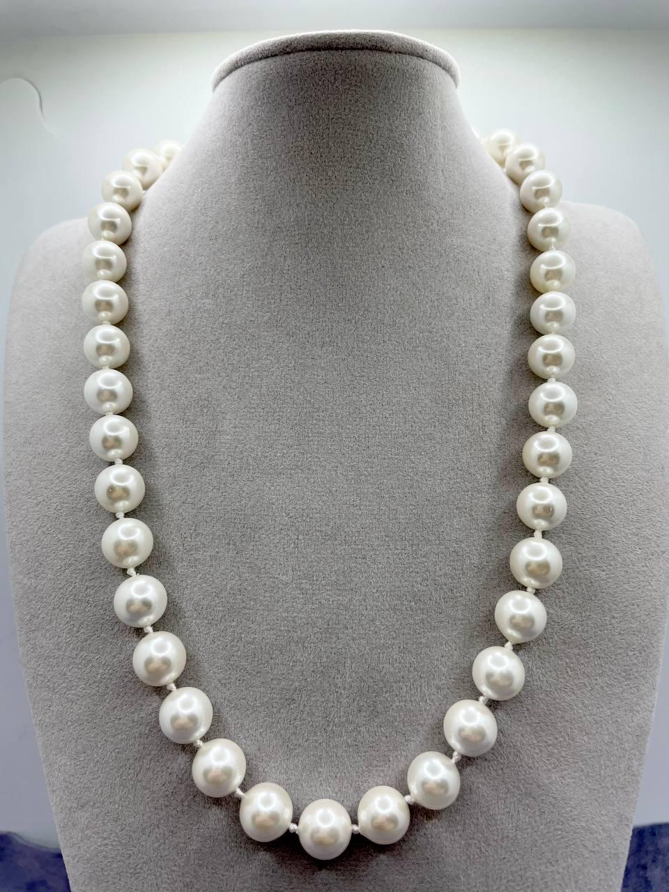 Бусы жемчуга 8 мм 45 см Белый (9274)