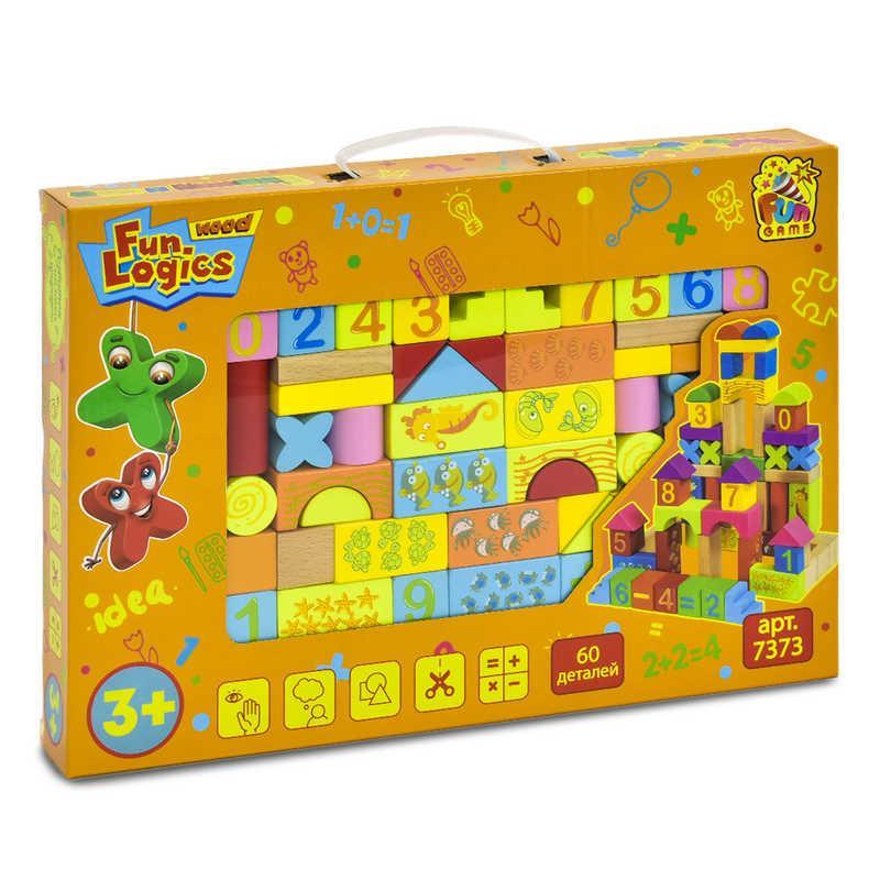 Конструктор Fun Game 60 деталей деревянный (7373)