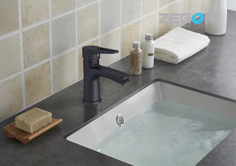 Змішувач для умивальника Zegor PUD1-A045YB одноважільний Чорний - фото 4 Змішувач для умивальника Zegor PUD1-A045YB одноважільний Чорний - фото 4