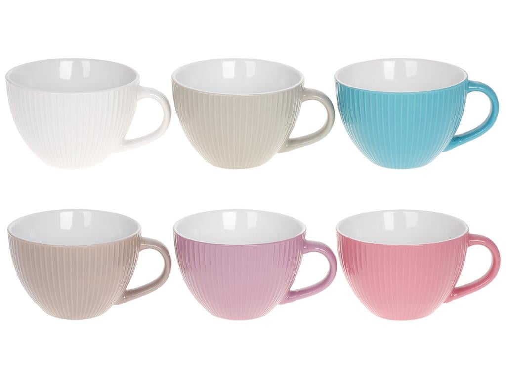 Чашка Аликанте 6 дизайнов 450 мл набор 6 шт. (BDI-344-183)