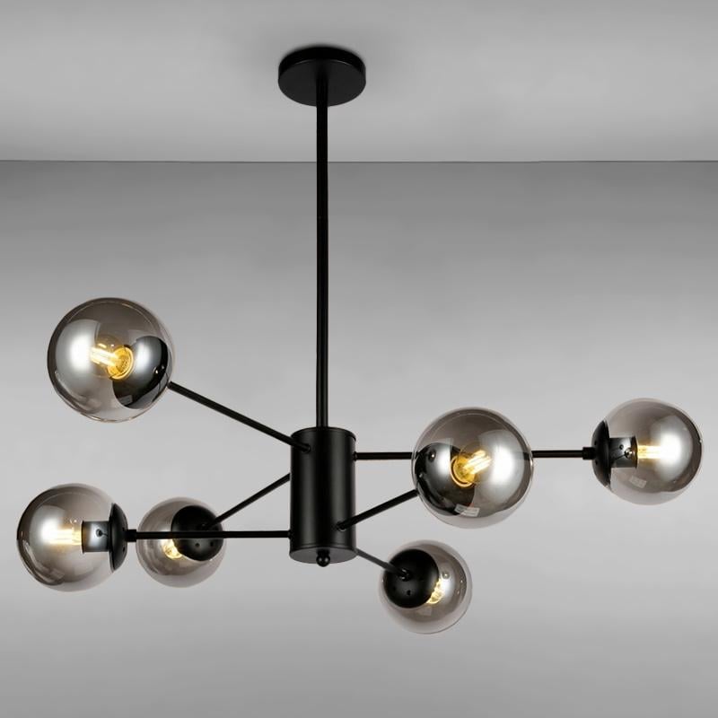 Люстра подвесная молекула Light House LS-14858-6 BK+BK на шесть ламп Черный