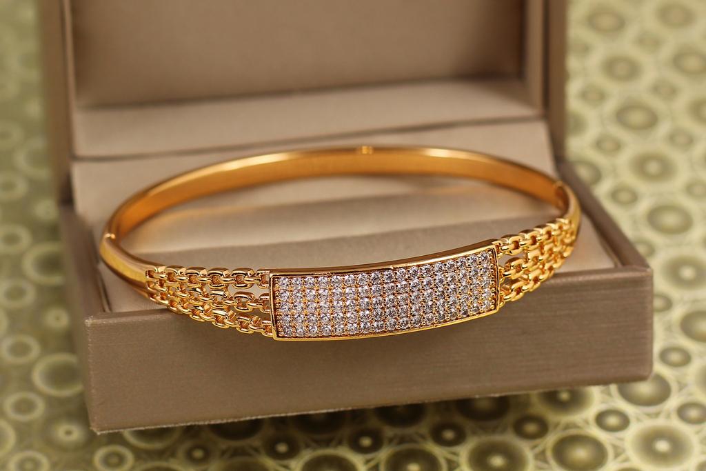 Браслет бенгл Xuping Jewelry Переправа от 17см до 19 см Золотистый (30462027)