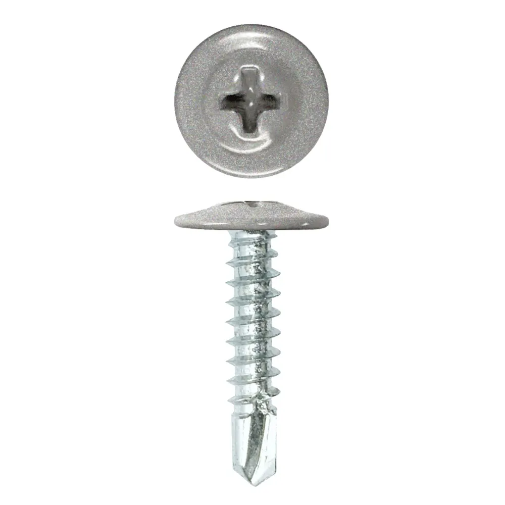 Саморез SIMBUD прессшайба 19 с буром 1000 шт. RAL9006 (425873874) - фото 1 Саморез SIMBUD прессшайба 19 с буром 1000 шт. RAL9006 (425873874) - фото 1