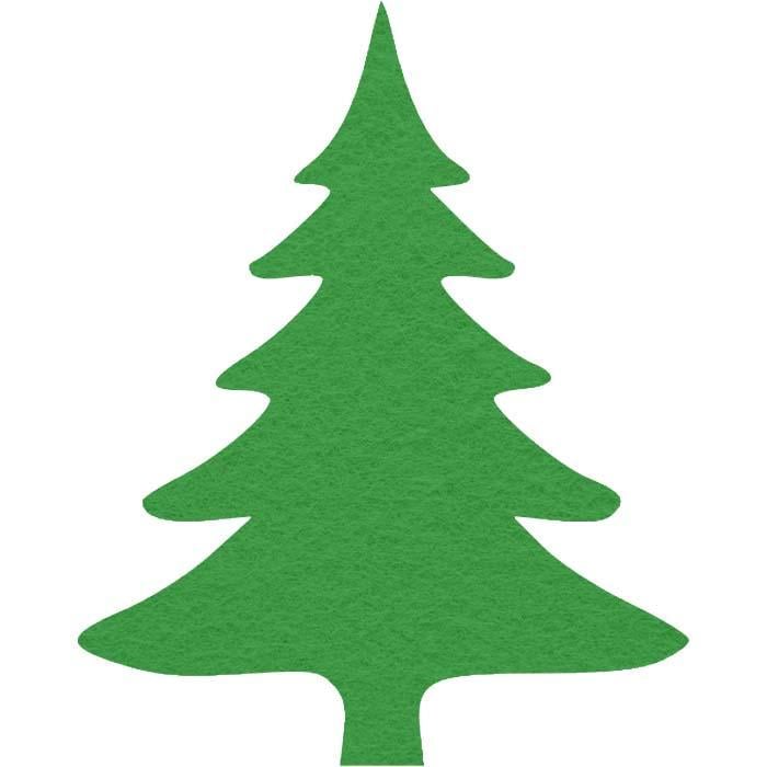 Вырубка из фетра/фоамирана Елка №7 2x2,5 см (3701050314)