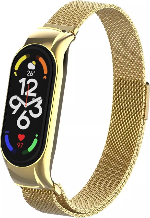 Ремінець Міланська петля Milano Mesh для Mi Band 7 Gold (28019-2A) - фото 1