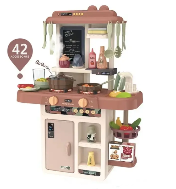 Дитяча кухня Fun Game 92015 Маленький Шеф з водою та парою 42 предмета Рожевий (2357763089) - фото 7 Дитяча кухня Fun Game 92015 Маленький Шеф з водою та парою 42 предмета Рожевий (2357763089) - фото 7