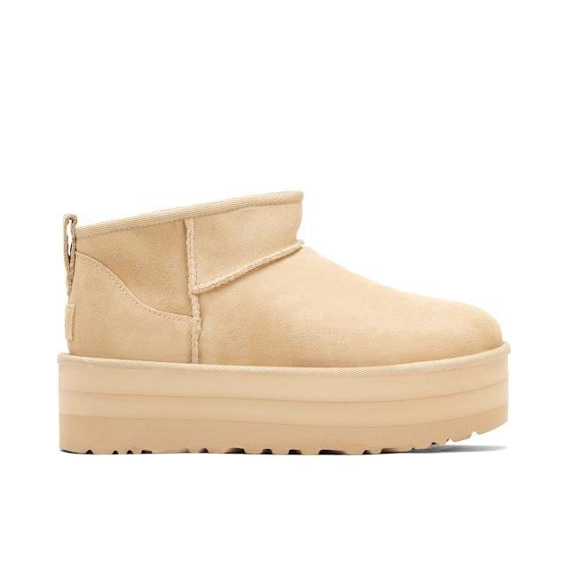Угги женские UGG Classic Ultra Mini Platform р. 36 Mustard Seed (1135092) - фото 3