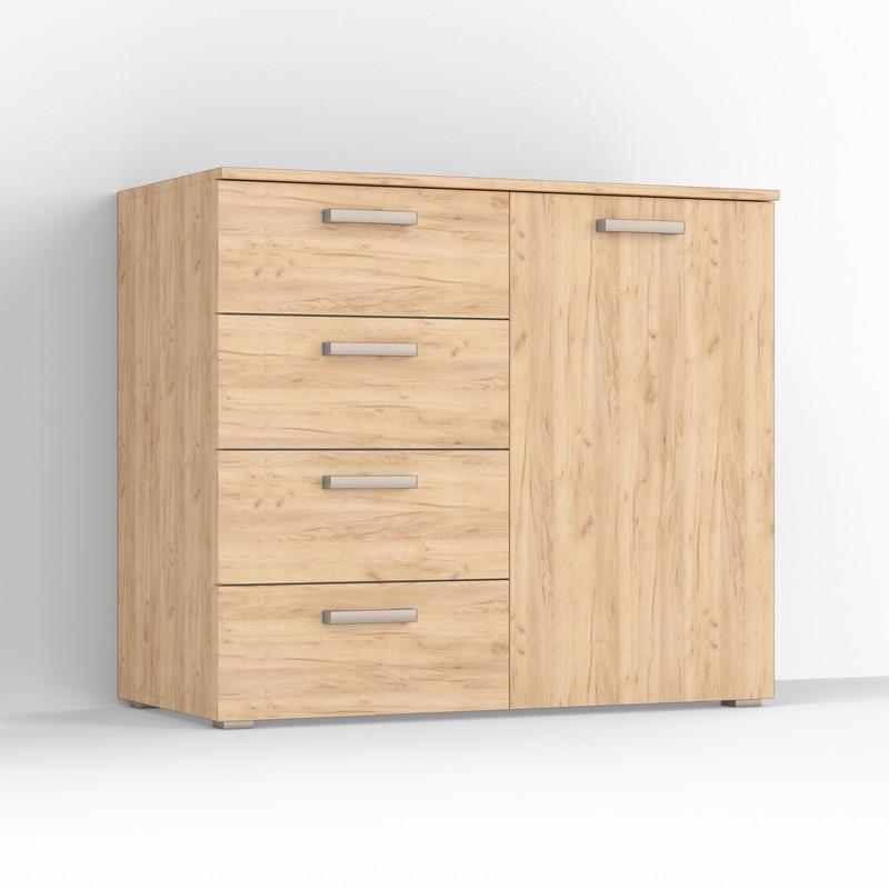 Комод Idea ТКБ-363.4 на 4 шухляди з дверима Дуб крафт (26718322) - фото 2 Комод Idea ТКБ-363.4 на 4 шухляди з дверима Дуб крафт (26718322) - фото 2