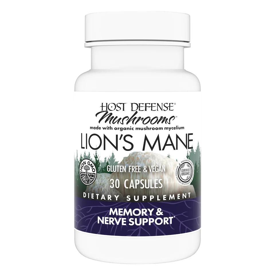 Їжовик гребінчастий Host Defense Lion's Mane 30 капсул Їжовик гребінчастий Host Defense Lion's Mane 30 капсул