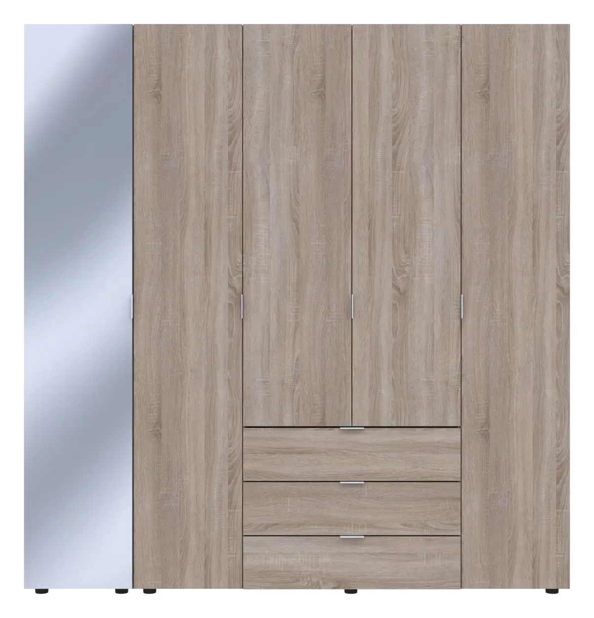 Шафа для одягу Doros Гелар 4ДСП/Дзеркало 194х49,5х203,4 см Дуб сонома (42002162)