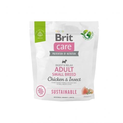 Корм сухой Brit Care Dog Sustainable Small Breed для собак малых пород с курицей и насекомыми 1 кг